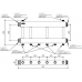 Модульный коллектор MKSS-250-3x25 (до 250 кВт, 2 магистр. подкл. G 2″, 3 контура G 1″ вверх или вниз)